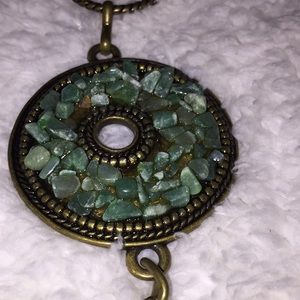 Brass and stone retro belt